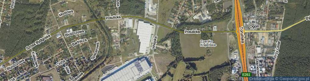 Zdjęcie satelitarne Wiejska ul.